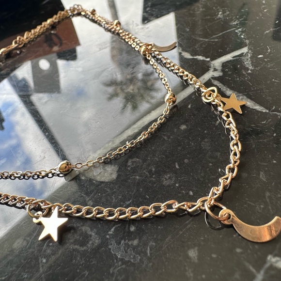 GOLD LUNA Layered Necklace - Picture 2 of 3